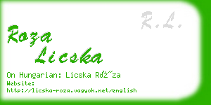 roza licska business card